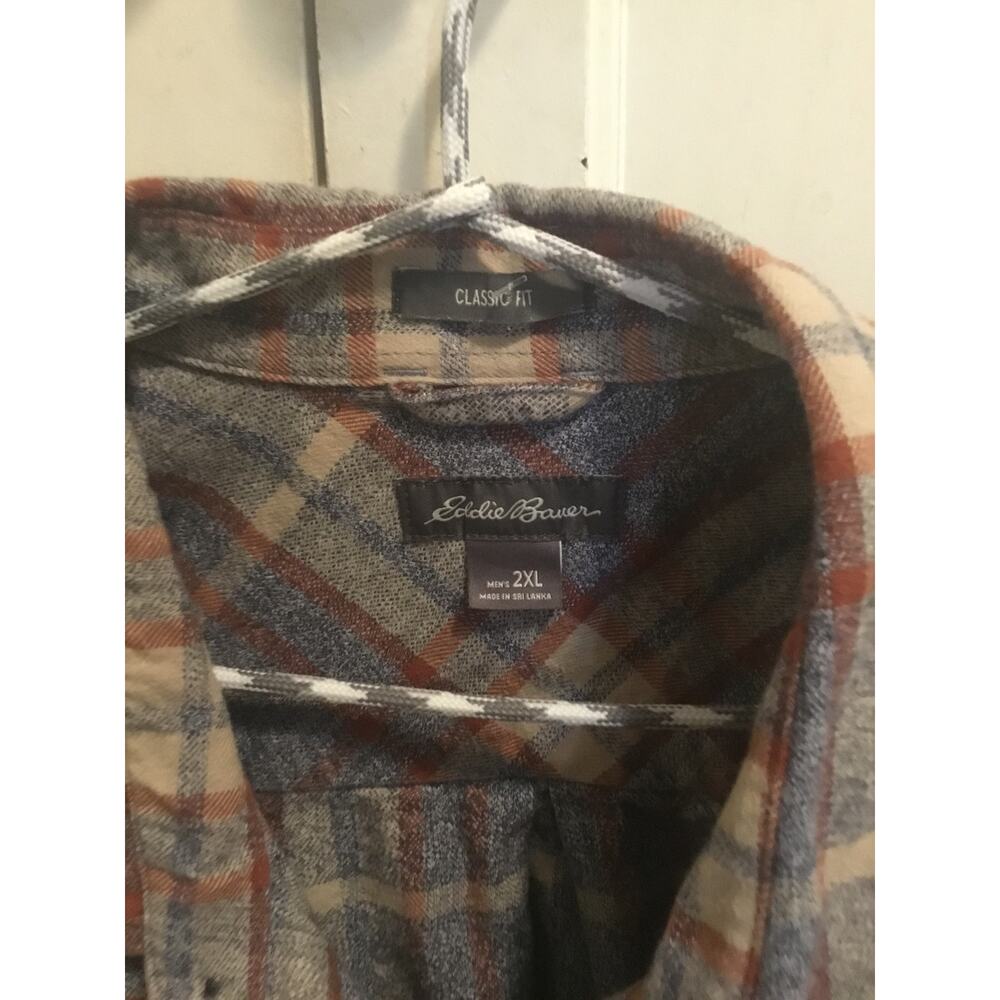 Work camp thick mens XXL flannel quality shirt tan grey plaid LONG sleeve